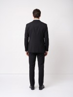 Fato liso slim fit com lã Fato liso slim fit com lã