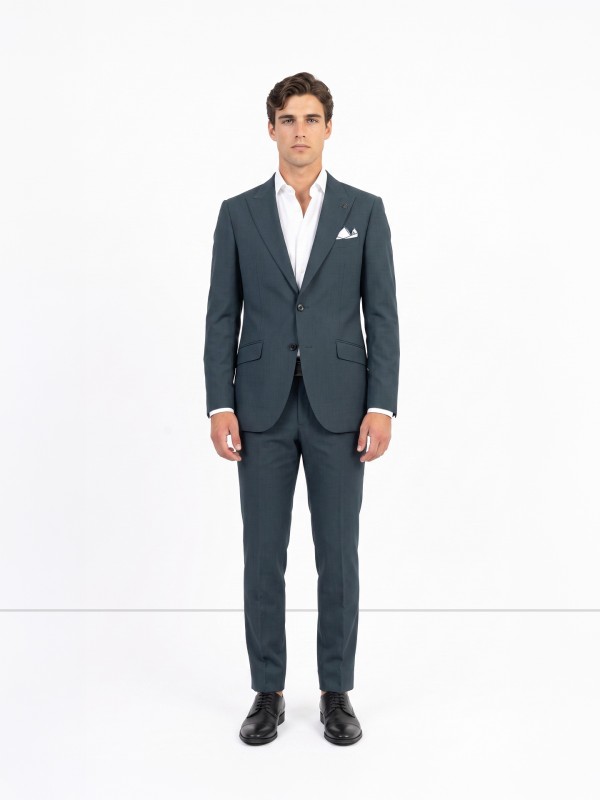 Fato liso slim fit com l�