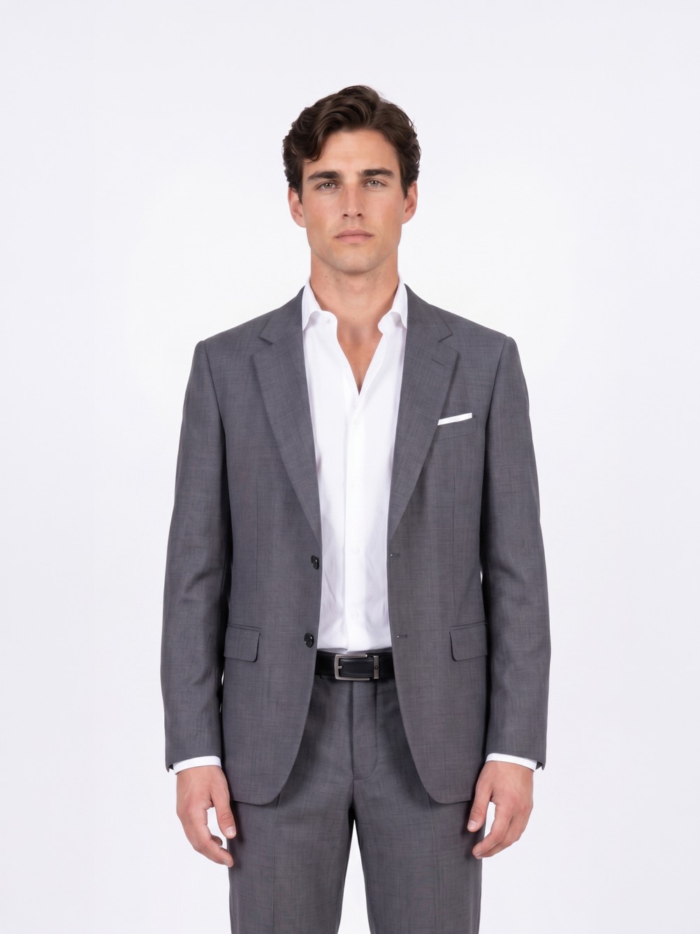 Micro-pattern slim fit suit