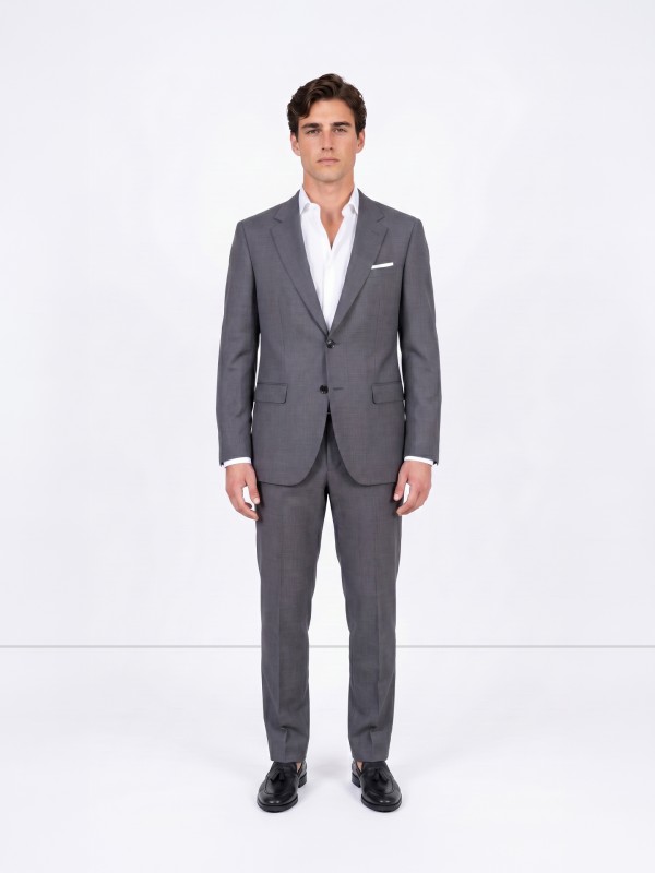 Fato de micro padrão slim fit Fato de micro padrão slim fit