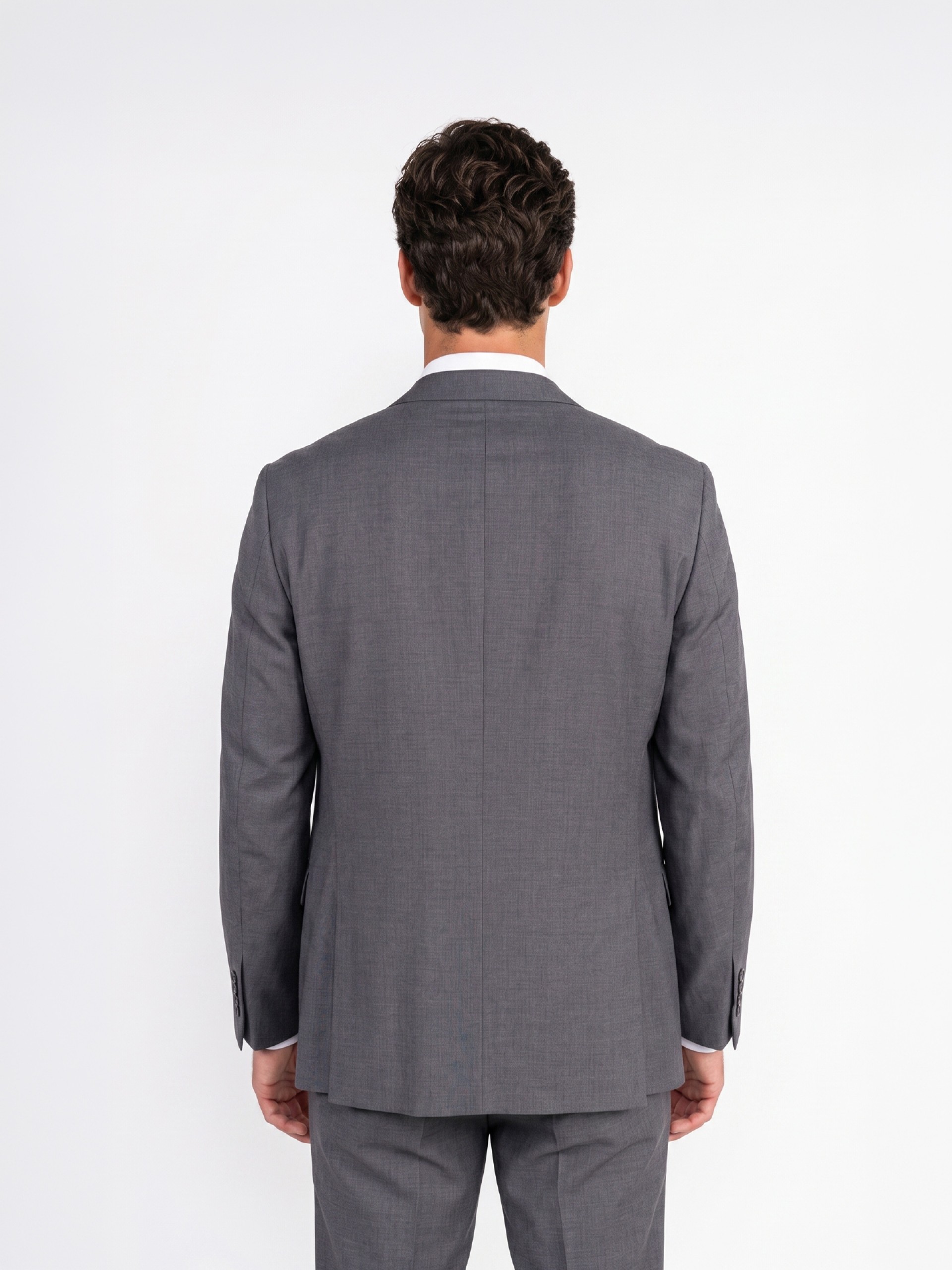 Micro-pattern slim fit suit