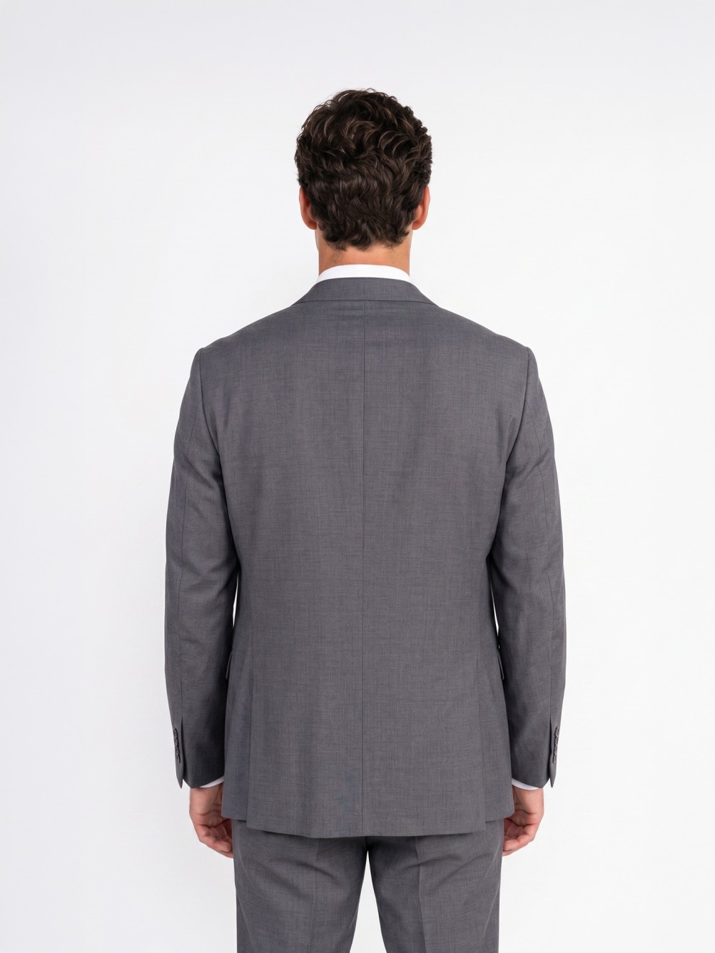 Micro-pattern slim fit suit