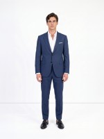 Micro-pattern slim fit suit