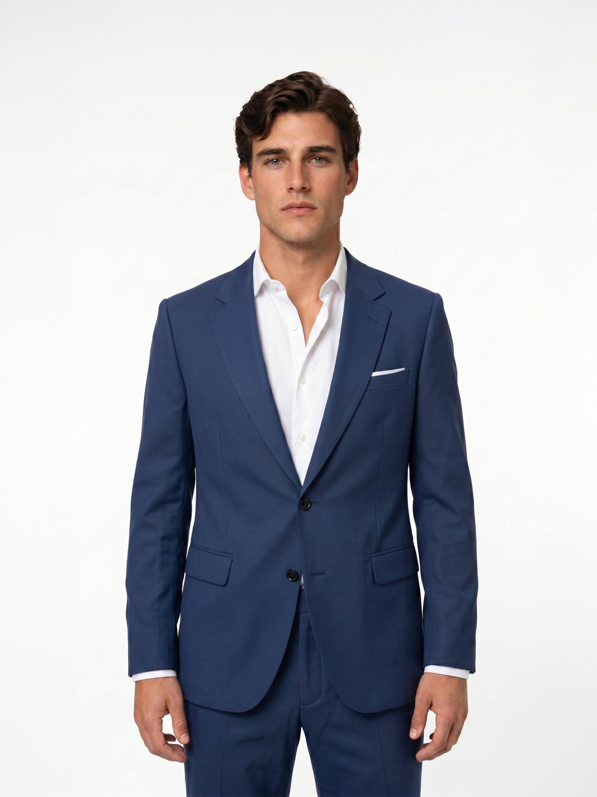 Micro-pattern slim fit suit