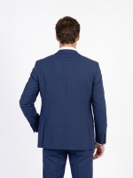 Micro-pattern slim fit suit