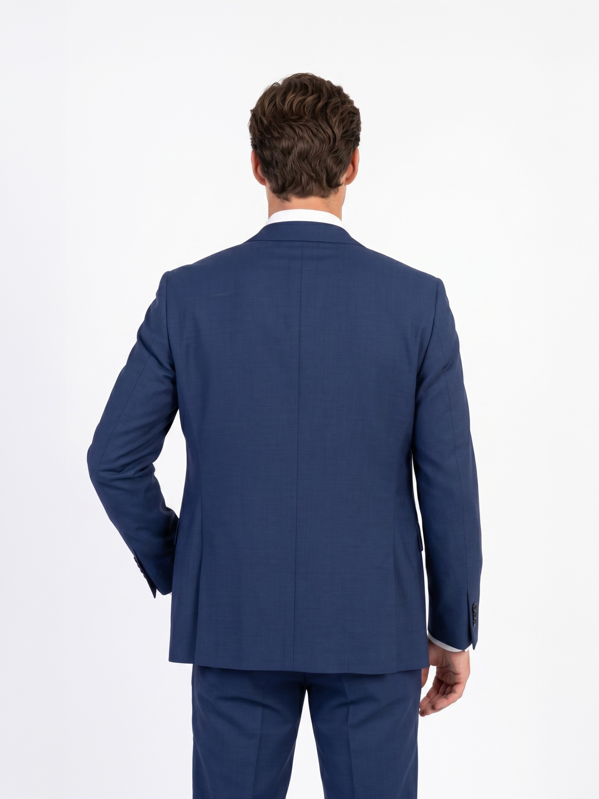 Micro-pattern slim fit suit