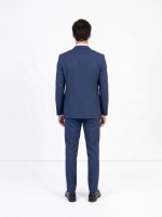 Micro-pattern slim fit suit