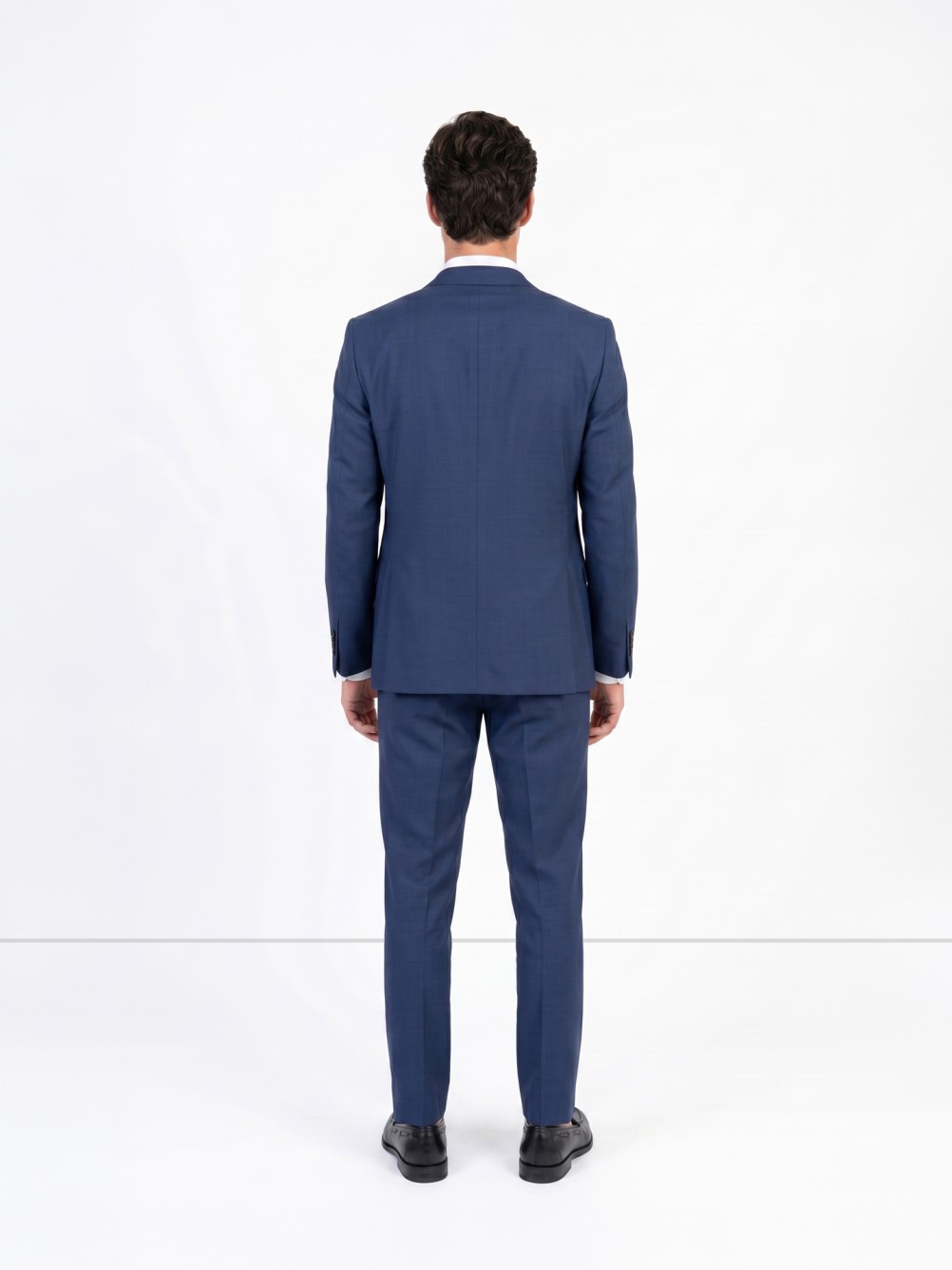 Micro-pattern slim fit suit