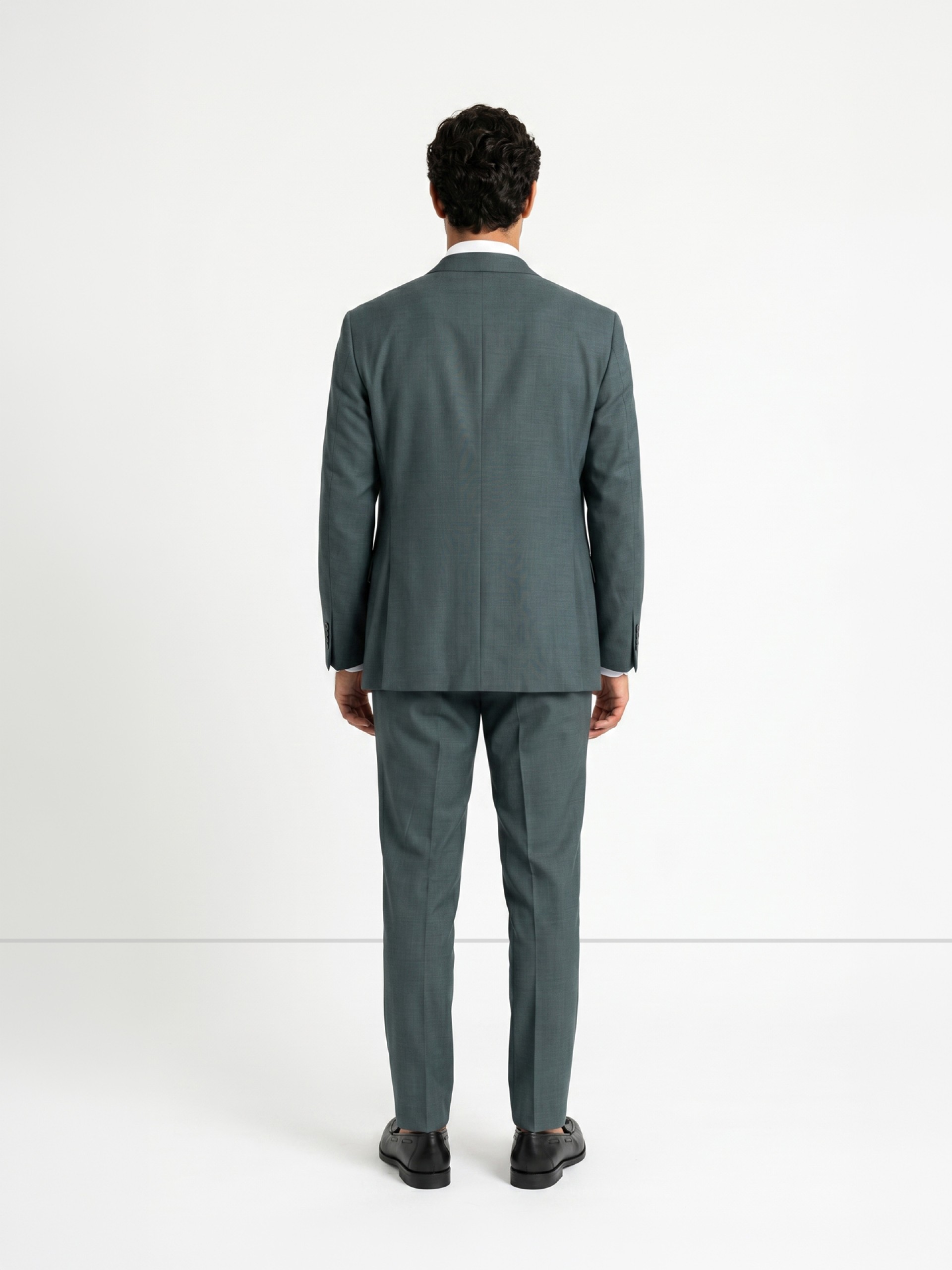 Micro-pattern slim fit suit
