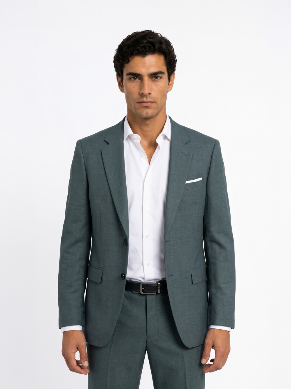 Micro-pattern slim fit suit