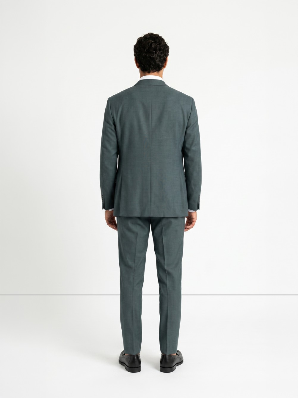 Micro-pattern slim fit suit