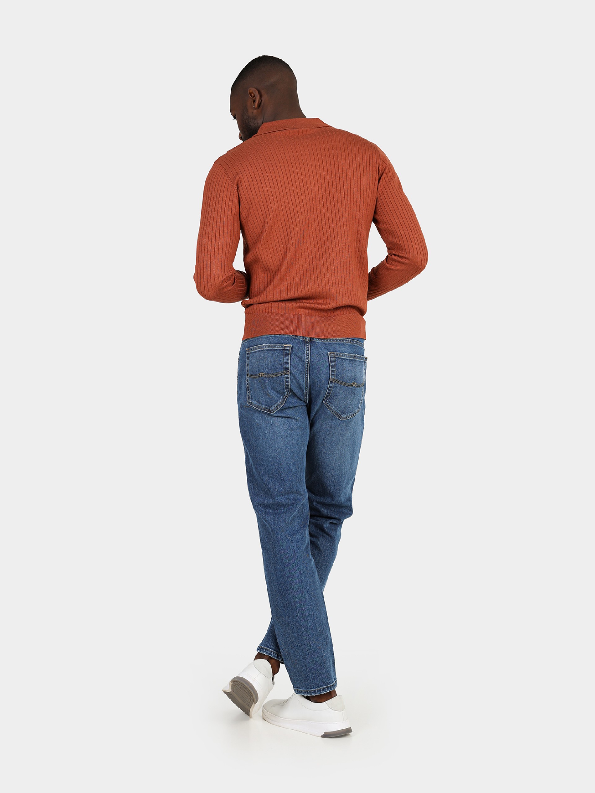 Calça de ganga regular fit