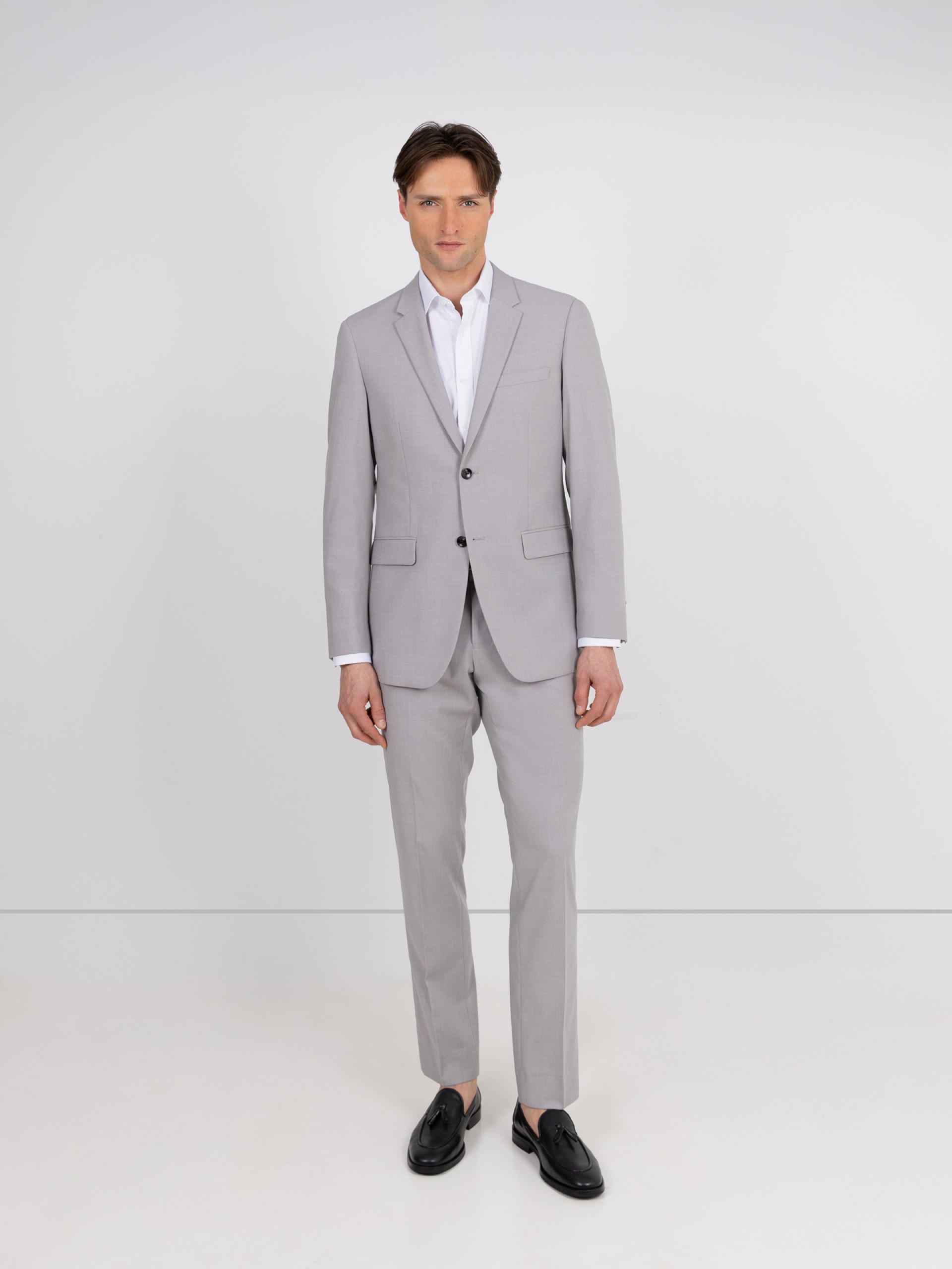 Fato de micro padrão slim fit