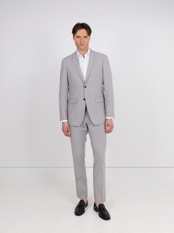 Fato de micro padr�o slim fit
