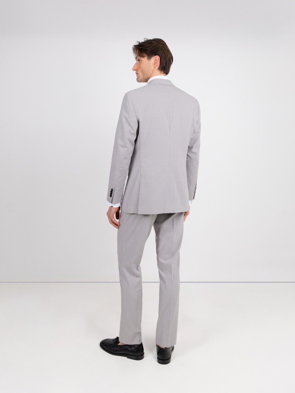 Fato de micro padrão slim fit