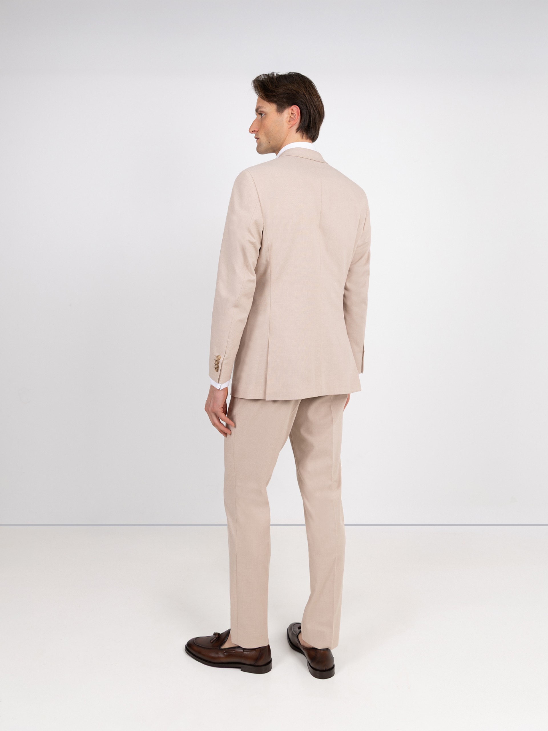 Fato de micro padrão slim fit