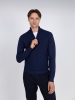 Camisola de malha meio fecho por zip