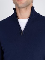 Camisola de malha meio fecho por zip