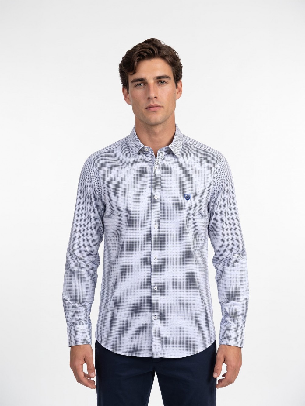 Camisa com padrão 100% algodão