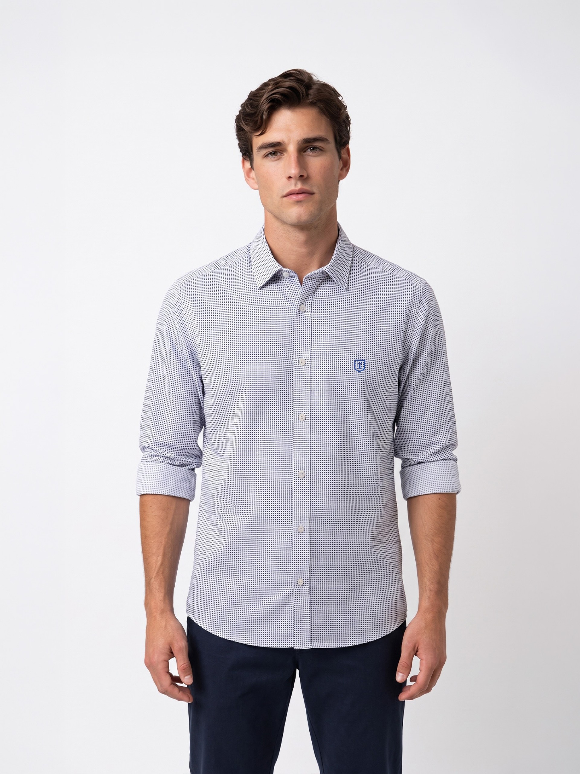 Camisa com padrão 100% algodão