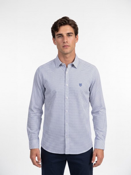 Camisa com padr�o 100% algod�o