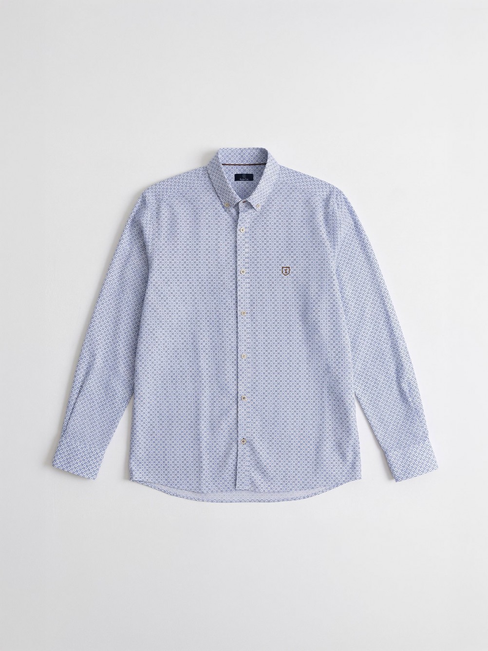 Camisa com padr�o 100% algod�o