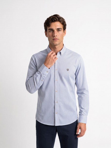 Camisa com padr�o 100% algod�o