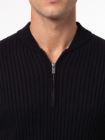 Camisola de malha meio fecho