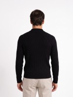 Camisola de malha meio fecho