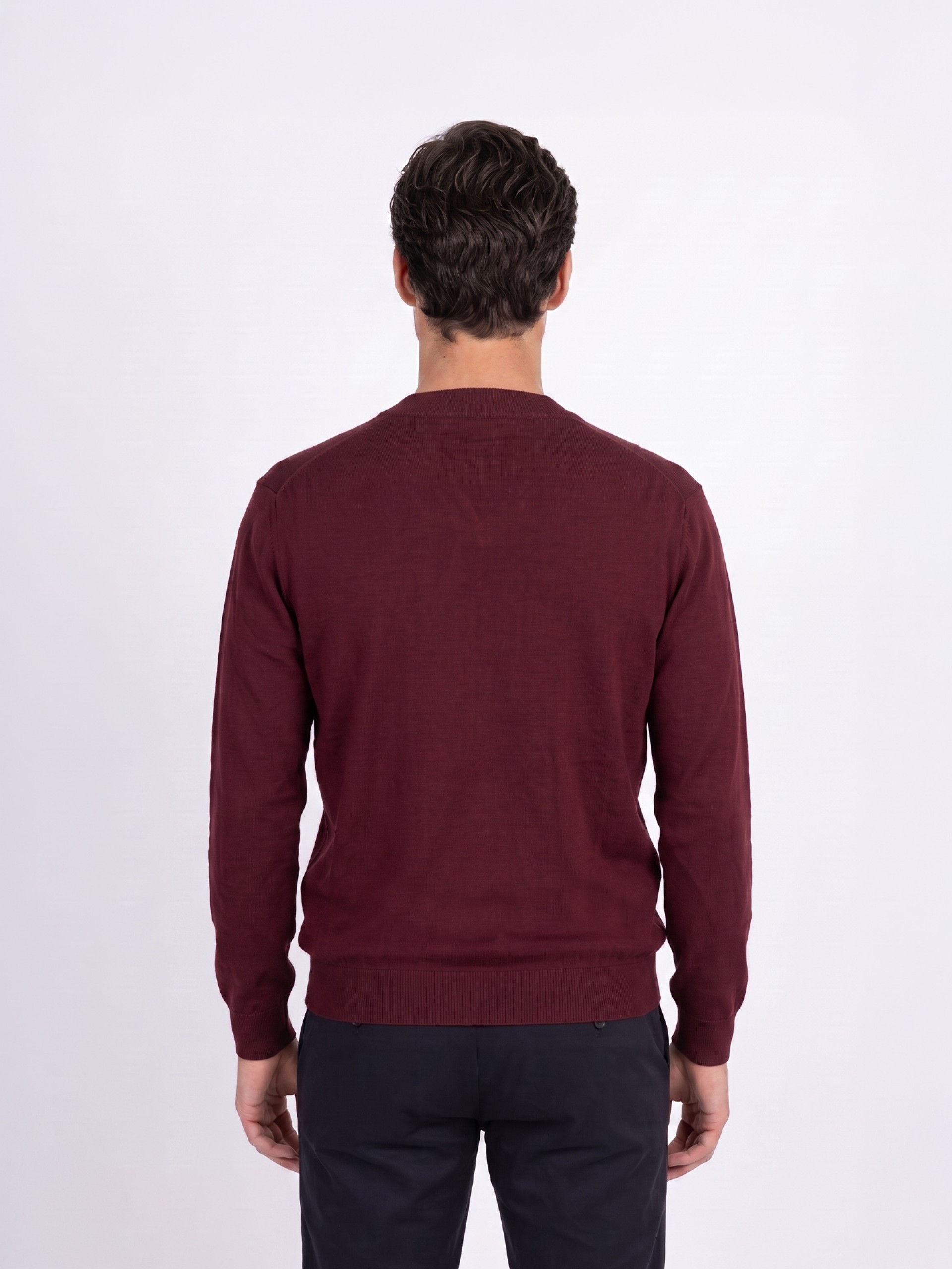 Camisola de malha decote em V