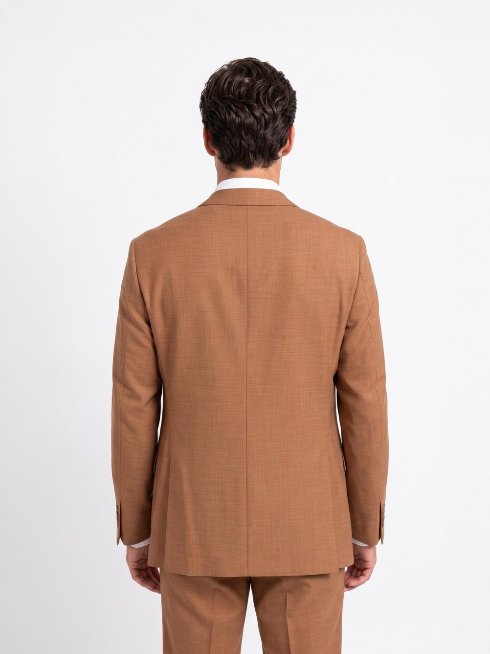 Fato liso slim fit com colete