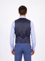 Fato liso slim fit com colete