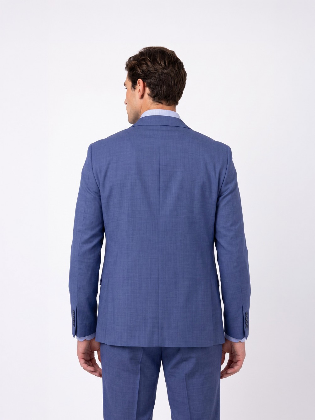 Fato liso slim fit com colete