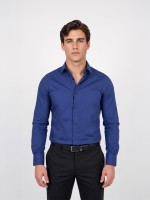 Camisa cl�ssica lisa slim fit