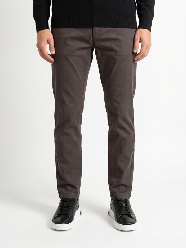 Stretch cotton chino trousers