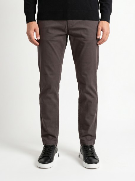 Stretch cotton chino trousers