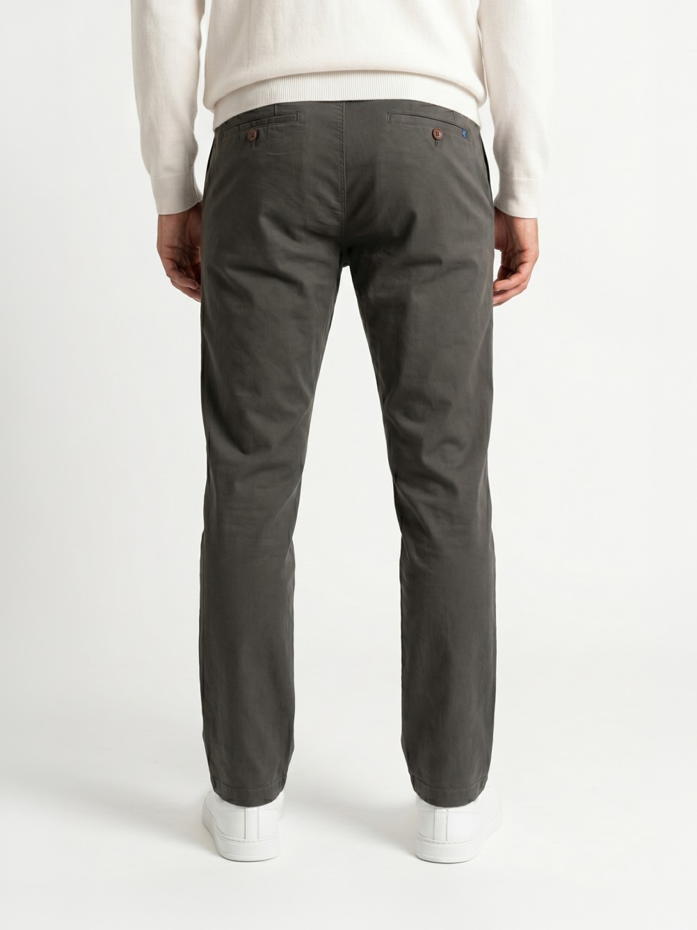 Stretch cotton chino trousers