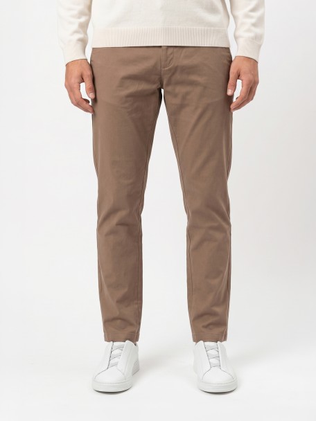 Stretch cotton chino trousers