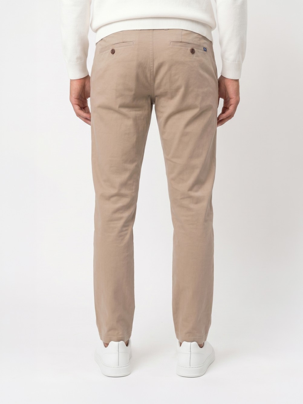 Pantalones chinos de algod�n el�stico