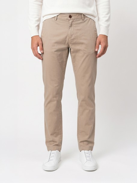 Stretch cotton chino trousers