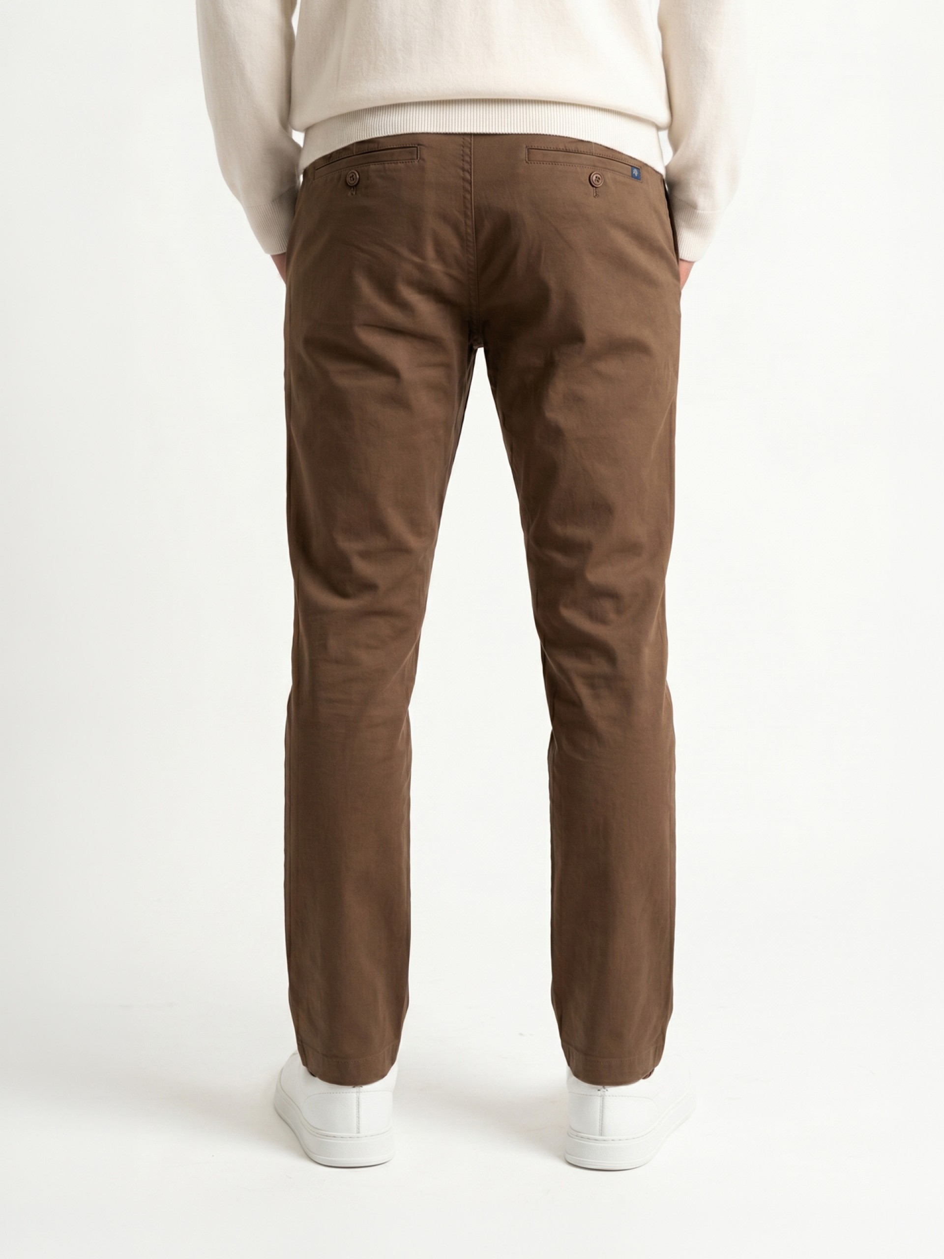 Calça chino em algodão elástico