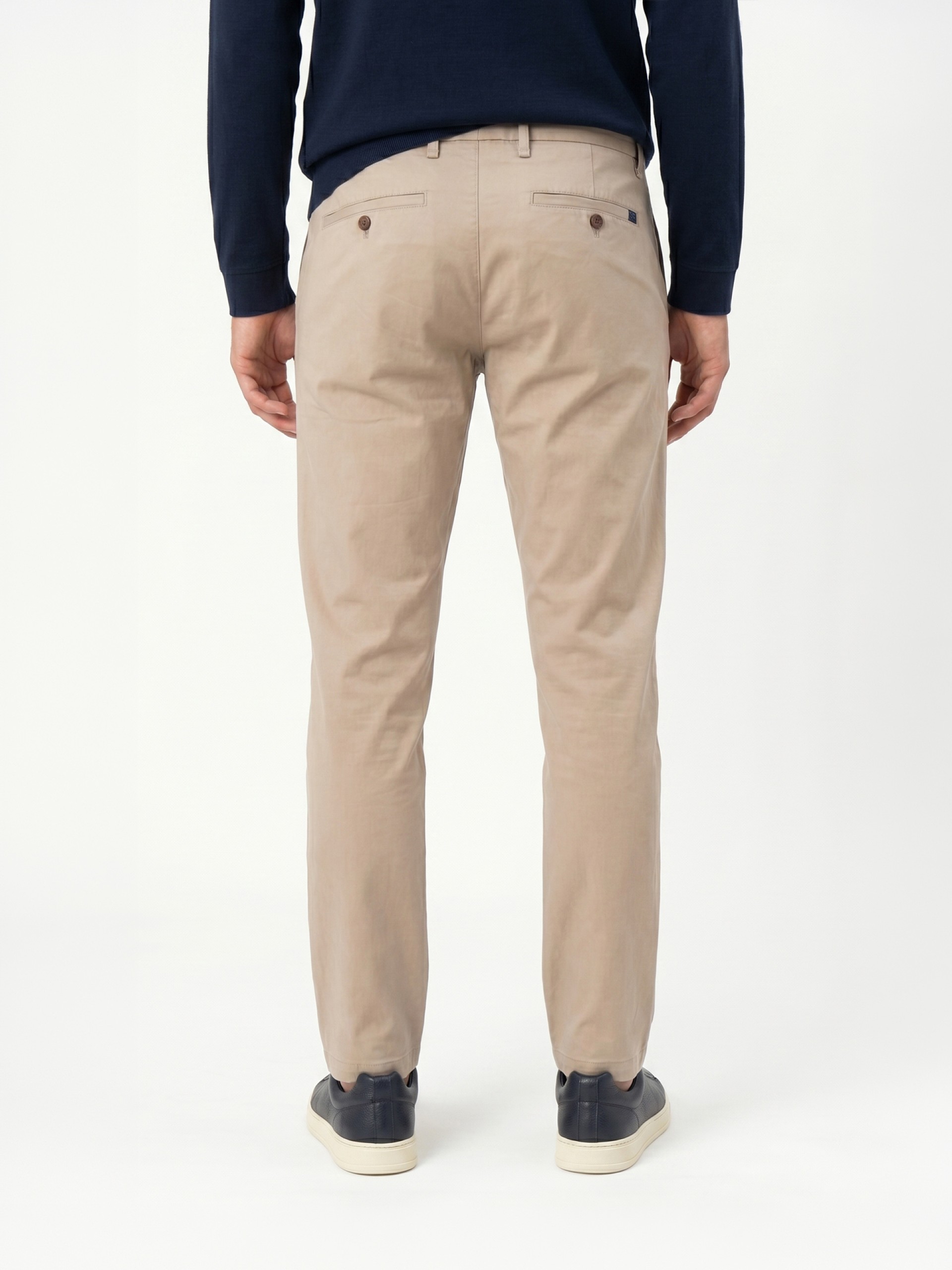 Stretch cotton chino trousers