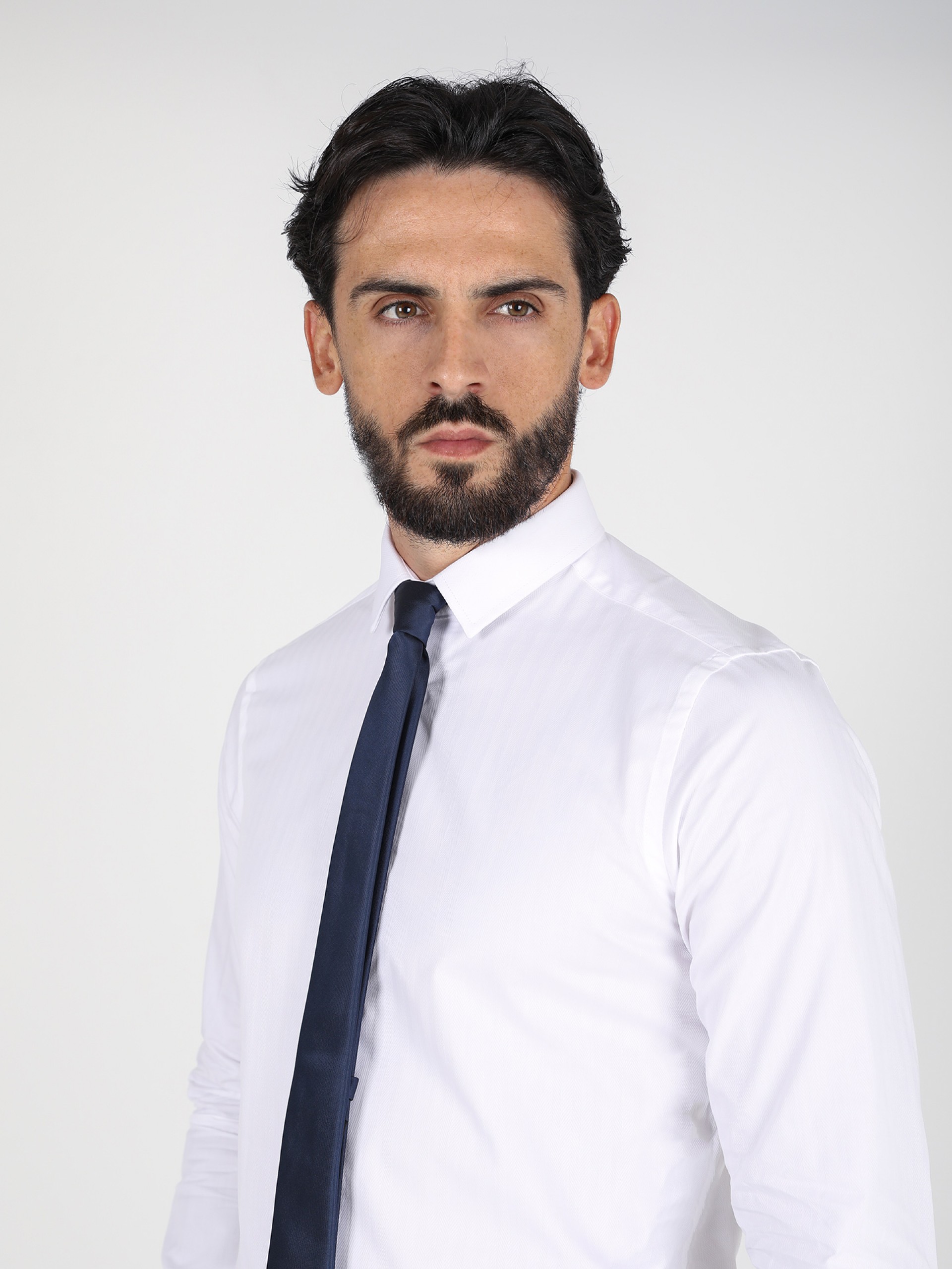 Camisa lisa slim fit
