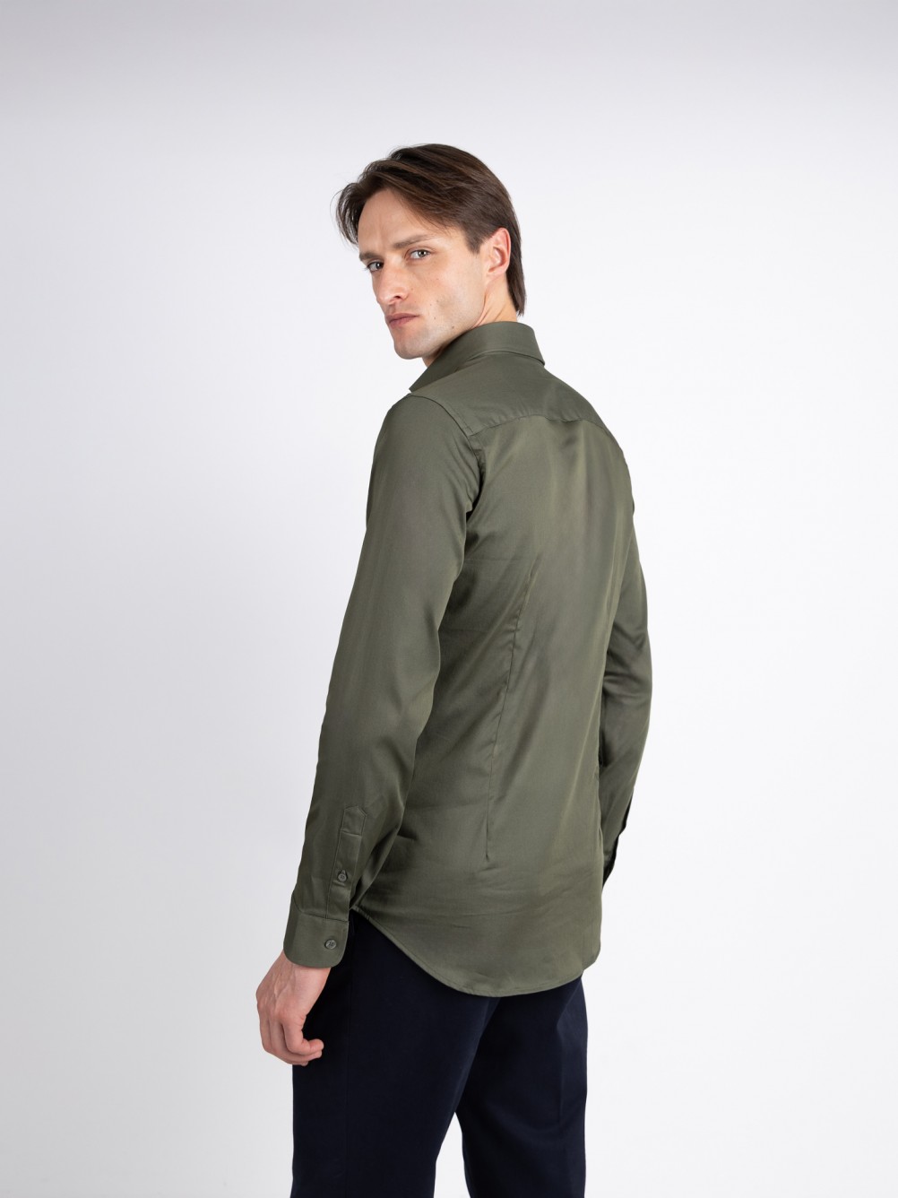 Camisa lisa Skinny Fit