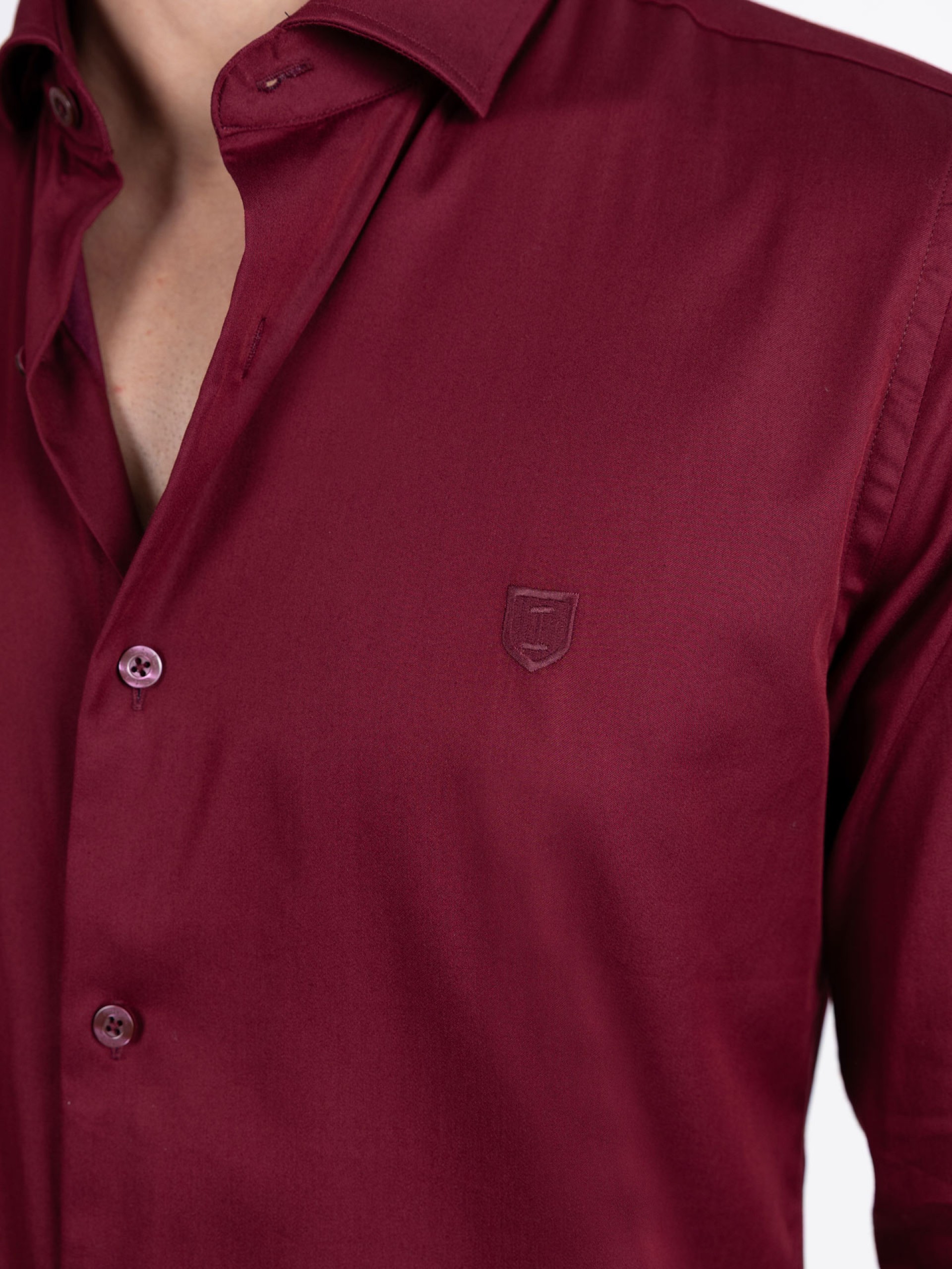 Camisa lisa Skinny Fit