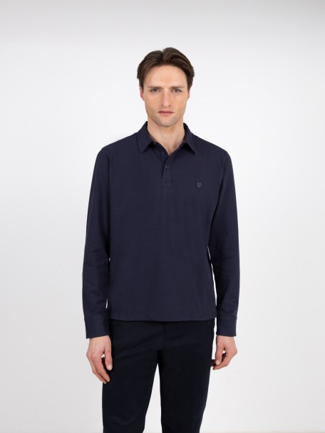 Long-sleeve polo shirt