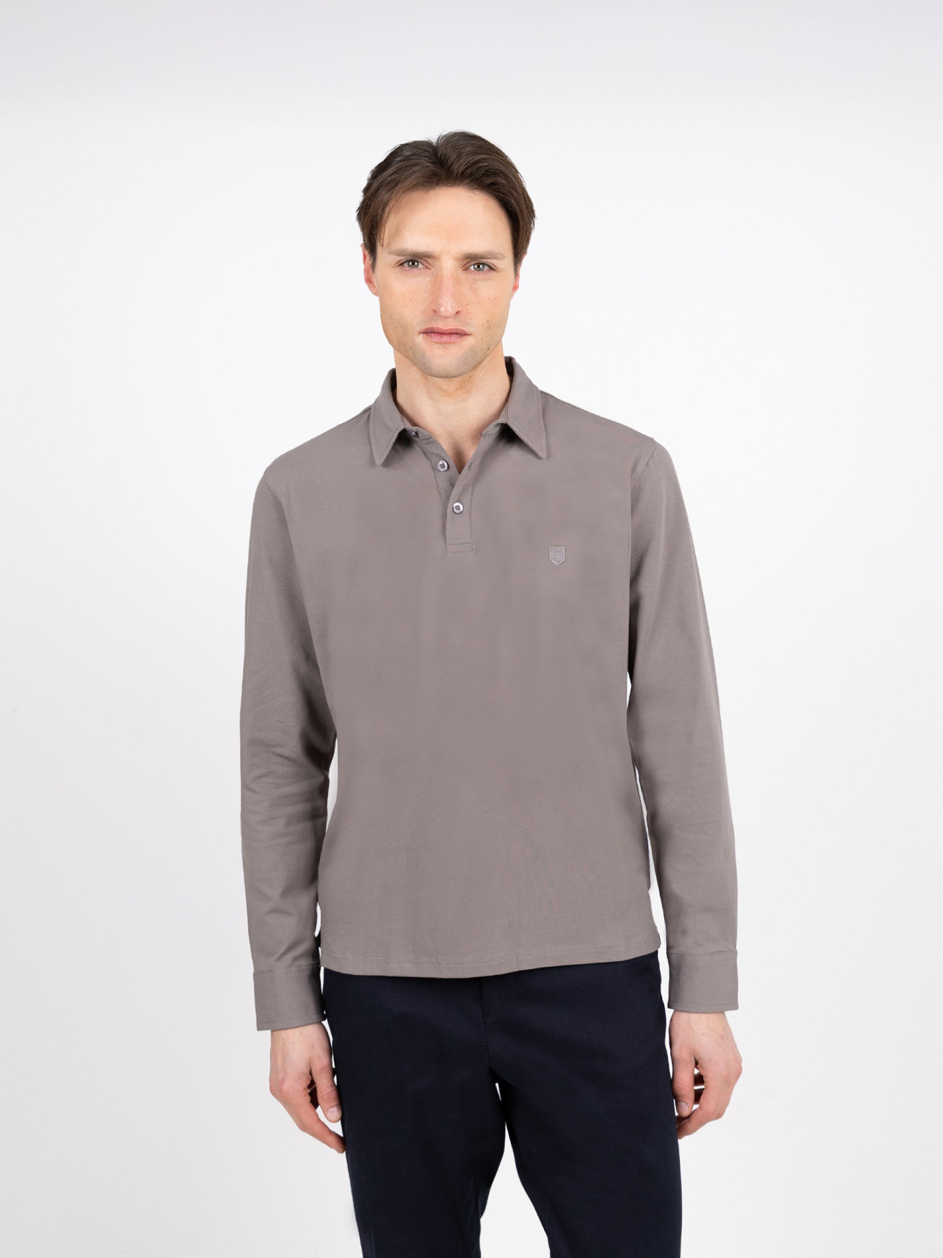 Long-sleeve polo shirt