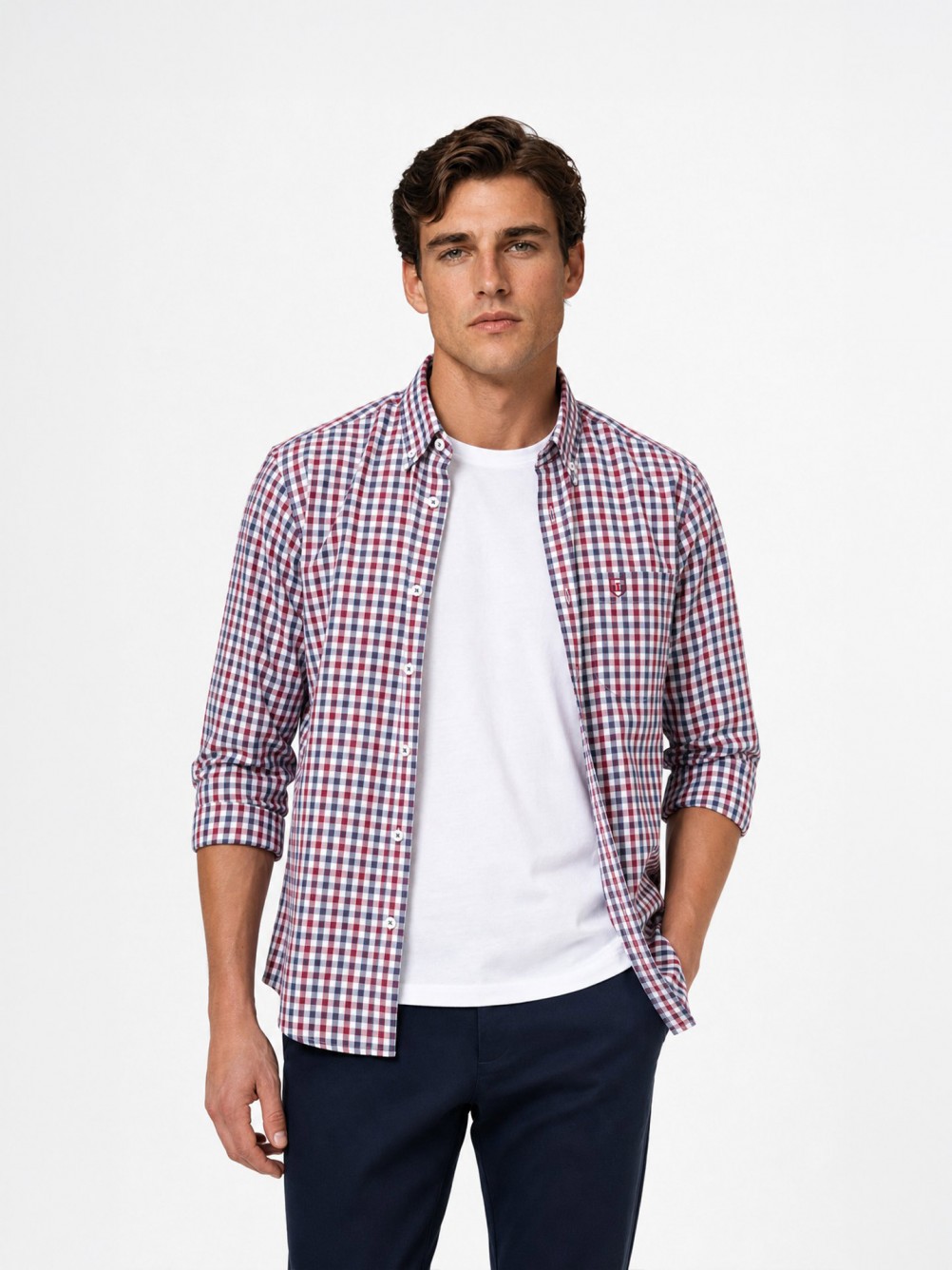 Camisa de algod�n de cuadros