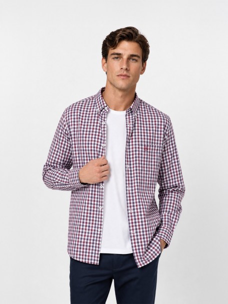 Camisa de algodón de cuadros Camisa de algodón de cuadros
