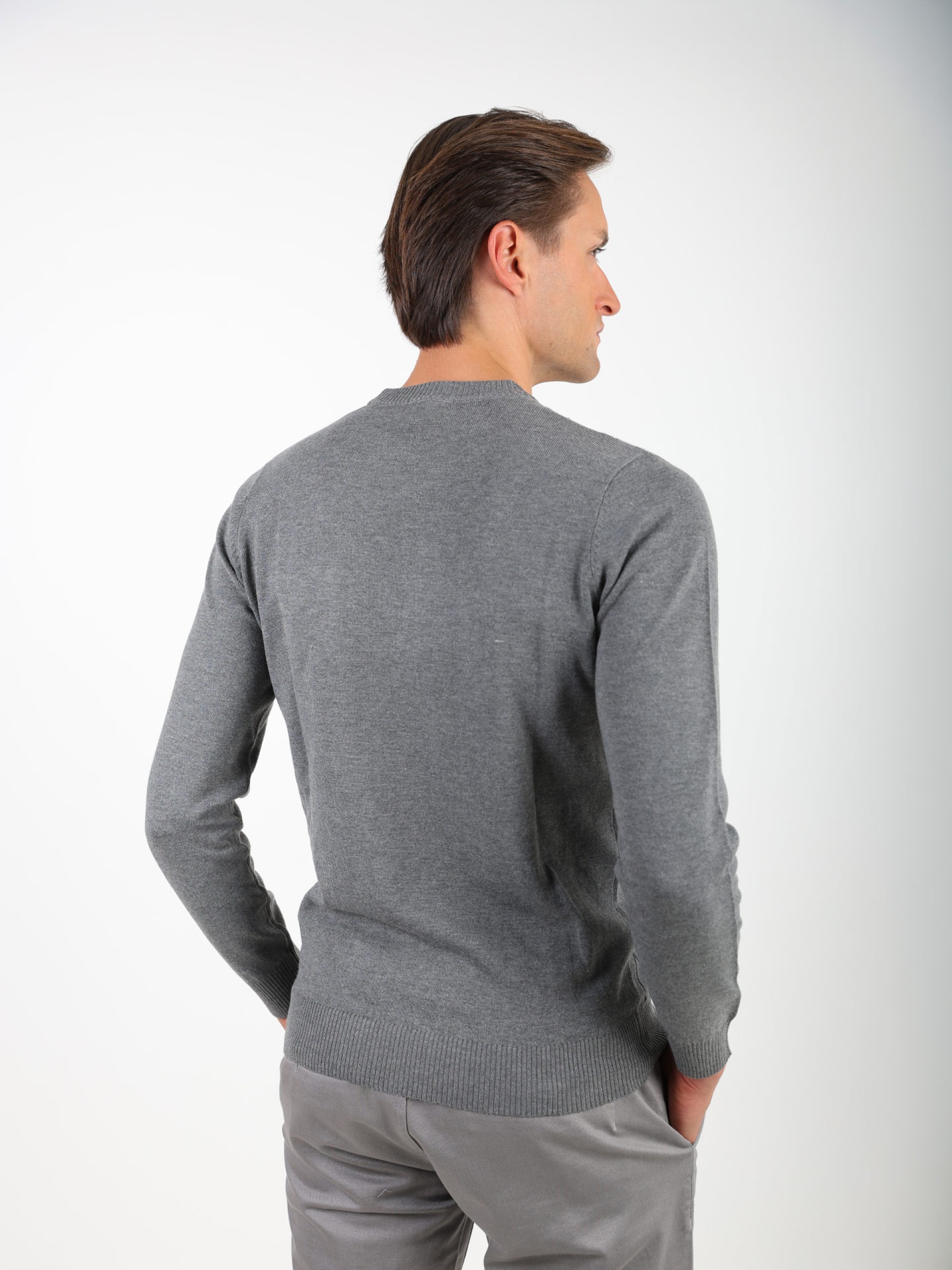 Camisola de malha com efeito entrançado